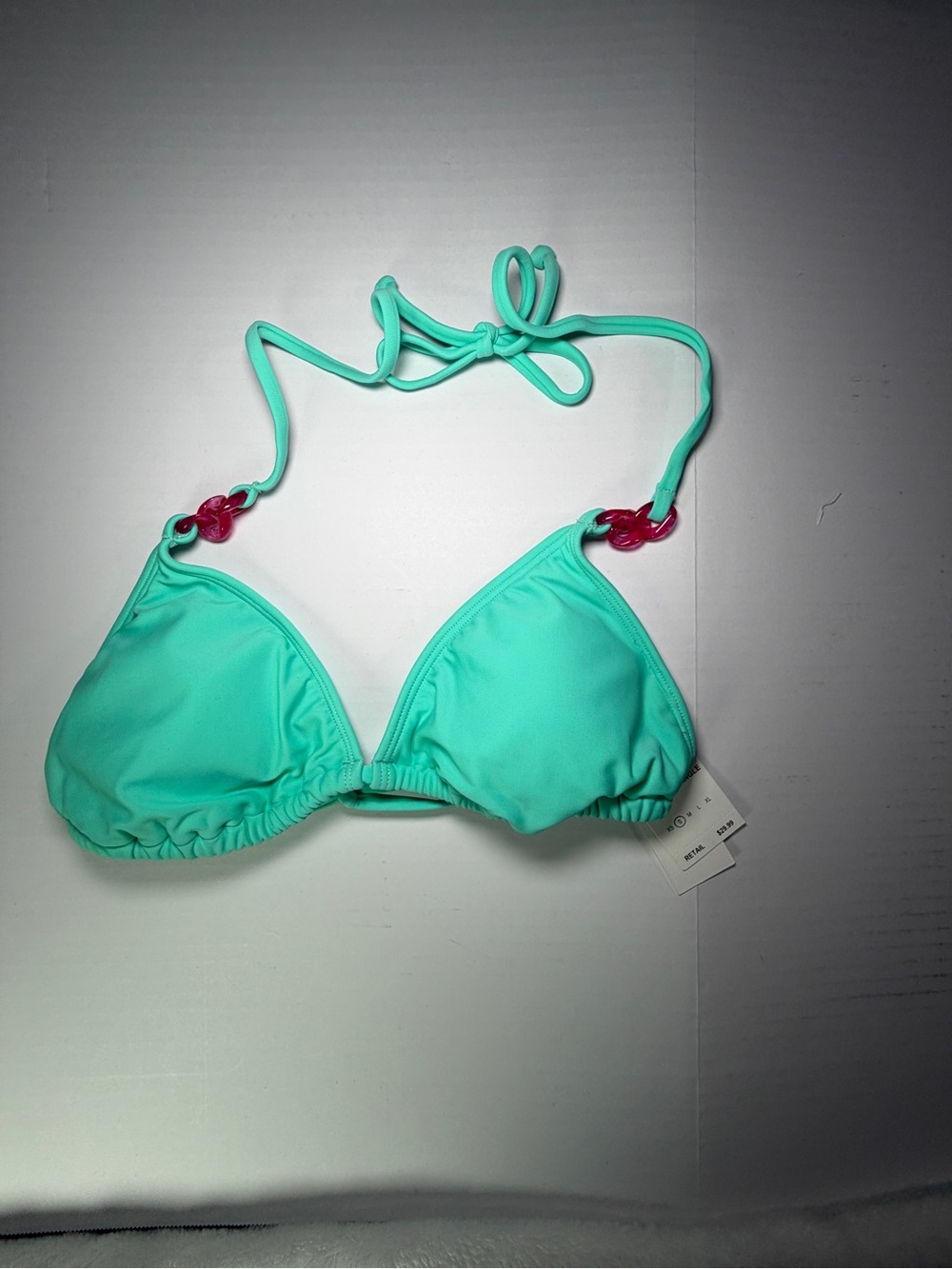 Salt + Cove Aqua String Triangle Bikini Top